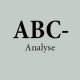Einfacher Schriftzug ABC-Analyse.